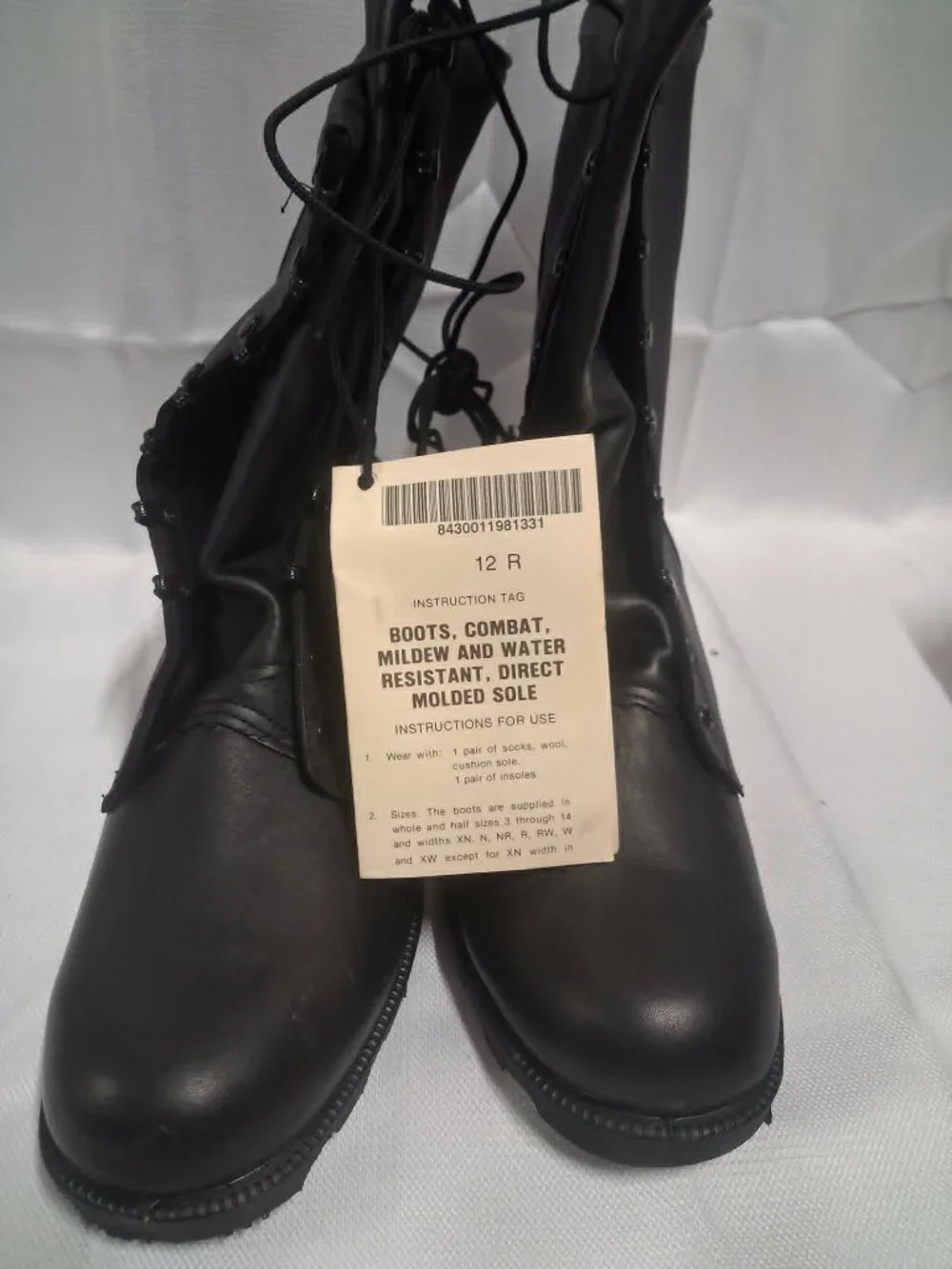Vintage 1996 RO-Search Military Combat Boots by McRae Footwear Black Size 12R
